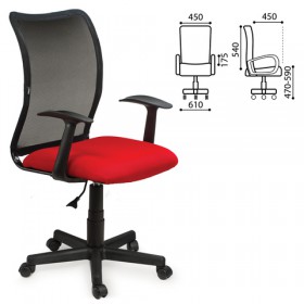 Кресло BRABIX Spring MG-307 (красно-черный) в Уфе - ufa.katalogmebeli.com | фото
