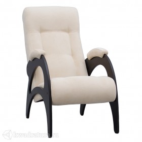 Кресло для отдыха Неаполь Модель 9 без лозы (Венге-эмаль/Ткань Ваниль Verona Vanilla) в Уфе - ufa.katalogmebeli.com | фото