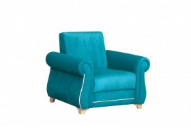Кресло для отдыха "Порто" (велюр киви бирюза / микровельвет крем) в Уфе - ufa.katalogmebeli.com | фото 1