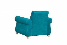 Кресло для отдыха "Порто" (велюр киви бирюза / микровельвет крем) в Уфе - ufa.katalogmebeli.com | фото 4