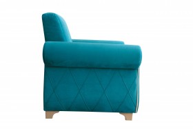 Кресло для отдыха "Порто" (велюр киви бирюза / микровельвет крем) в Уфе - ufa.katalogmebeli.com | фото 6