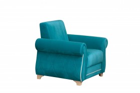 Кресло для отдыха "Порто" (велюр киви бирюза / микровельвет крем) в Уфе - ufa.katalogmebeli.com | фото 7