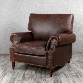 Кресло кожаное Лофт Аристократ (ширина 1100 мм) в Уфе - ufa.katalogmebeli.com | фото