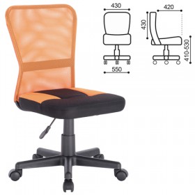 Кресло компактное BRABIX Smart MG-313 (черный, оранжевый) в Уфе - ufa.katalogmebeli.com | фото 1