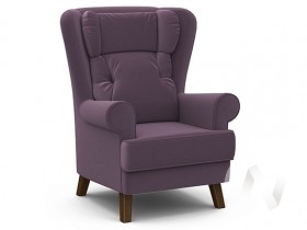 Кресло отдыха Комфорт-2 (орех лак/ULTRA PLUM) в Уфе - ufa.katalogmebeli.com | фото