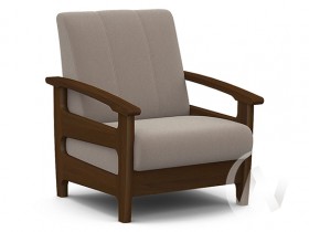 Кресло для отдыха Омега (орех лак/CATANIA COCOA) в Уфе - ufa.katalogmebeli.com | фото 1