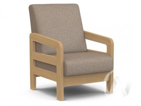 Кресло отдыха Вега-34 (бук лак/UNO CARAMEL) в Уфе - ufa.katalogmebeli.com | фото 1