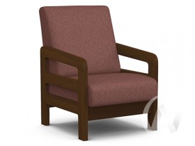 Кресло отдыха Вега-34 (орех лак/UNO BERRY) в Уфе - ufa.katalogmebeli.com | фото 1