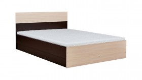 Кровать 1,2м Юнона с настилом (Венге / Дуб) в Уфе - ufa.katalogmebeli.com | фото