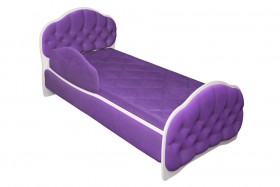 Кровать 170 Гармония 32 Фиолетовый (мягкий бортик) в Уфе - ufa.katalogmebeli.com | фото