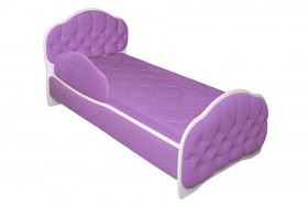 Кровать 170 Гармония 67 Светло-фиолетовый (мягкий бортик) в Уфе - ufa.katalogmebeli.com | фото