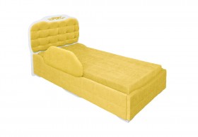 Кровать 190 Атлет Lux 74 Жёлтый (мягкий бортик) в Уфе - ufa.katalogmebeli.com | фото