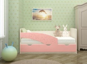 Кровать Бабочки 1,6м (Розовый металлик) в Уфе - ufa.katalogmebeli.com | фото 1
