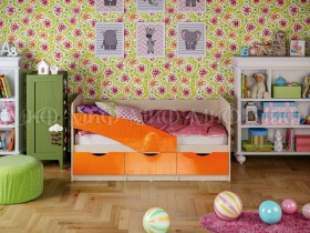 Кровать Бабочки 1,8м (Оранжевый металлик) в Уфе - ufa.katalogmebeli.com | фото