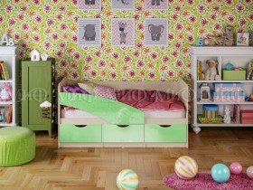 Кровать Бабочки 2,0м (Салатовый металлик) в Уфе - ufa.katalogmebeli.com | фото