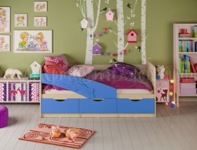 Кровать детская 1,6м Дельфин (Синий матовый) в Уфе - ufa.katalogmebeli.com | фото