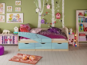 Кровать детская 1,8м Дельфин (Голубой матовый) в Уфе - ufa.katalogmebeli.com | фото