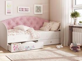 Кровать детская Эльза Белый/Розовый в Уфе - ufa.katalogmebeli.com | фото