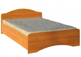 Кровать двойная 1600-1 без матраса (круглые спинки) Вишня Оксфорд в Уфе - ufa.katalogmebeli.com | фото