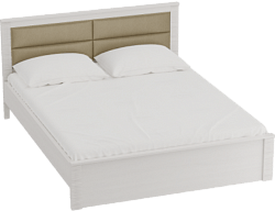Кровать Элана 1600 с основанием Бодега белая в Уфе - ufa.katalogmebeli.com | фото