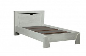 Кровать одинарная 33.07 с настилом "Лючия" (ш. 900)/(бетон пайн белый / венге / белый) в Уфе - ufa.katalogmebeli.com | фото