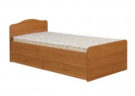Кровать одинарная с ящиками 800-1 без матраса (круглые спинки) Вишня Оксфорд в Уфе - ufa.katalogmebeli.com | фото