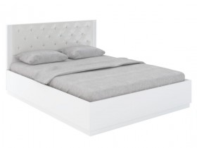 Кровать с ПМ М25 Спальня Тиффани (белый текстурный) в Уфе - ufa.katalogmebeli.com | фото