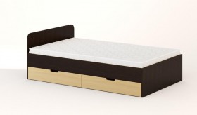 Кровать с ящиками 1200 (Венге/Беленый дуб) в Уфе - ufa.katalogmebeli.com | фото
