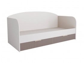 Кровать с ящиками ДКД 2000.1 Лавис (Белый софт/Грей софт/корпус Белый) в Уфе - ufa.katalogmebeli.com | фото