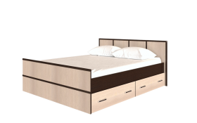 Кровать Сакура с настилом и ящиками 1,4 (Венге/Лоредо) в Уфе - ufa.katalogmebeli.com | фото