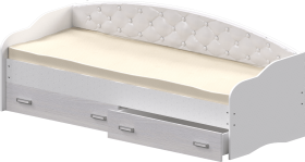 Кровать Софа-7 с мягкой спинкой (800х1900) Белый в Уфе - ufa.katalogmebeli.com | фото