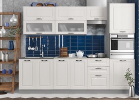 Модульная кухня Капри 2,7 м (Липа белый/Серый) в Уфе - ufa.katalogmebeli.com | фото
