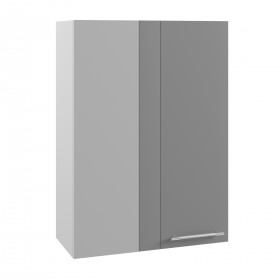 Квадро ВПУ 650 шкаф верхний угловой высокий (Ваниль кожа/корпус Серый) в Уфе - ufa.katalogmebeli.com | фото