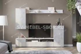 Мебель для гостиной МГС 4 (Белый/Цемент светлый) в Уфе - ufa.katalogmebeli.com | фото 1