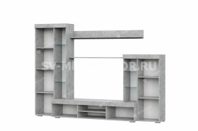 Мебель для гостиной МГС 5 Цемент светлый / Белый в Уфе - ufa.katalogmebeli.com | фото 4
