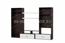 Мебель для гостиной МГС 7 Исполнение 1 Дуб Венге/Белый глянец в Уфе - ufa.katalogmebeli.com | фото