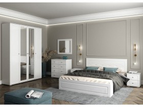 Модульная спальня Барселона (Белый/Белый глянец) в Уфе - ufa.katalogmebeli.com | фото