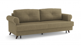 Оливер / диван - кровать 3-х местн. (еврокнижка) (велюр велутто коричневый 23 в Уфе - ufa.katalogmebeli.com | фото