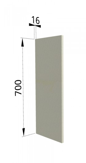 Панель торцевая П Квадро (для шкафа верхнего) Ваниль кожа в Уфе - ufa.katalogmebeli.com | фото