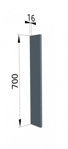 Панель торцевая ПТ 400 Квадро (для шкафа торцевого верхнего) Лунный свет в Уфе - ufa.katalogmebeli.com | фото