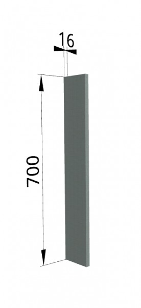 Панель торцевая ПТ 400 Квадро (для шкафа торцевого верхнего) Нарцисс в Уфе - ufa.katalogmebeli.com | фото