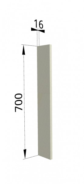 Панель торцевая ПТ 400 Квадро (для шкафа торцевого верхнего) Ваниль кожа в Уфе - ufa.katalogmebeli.com | фото