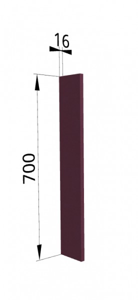 Панель торцевая ПТ 400 Квадро (для шкафа торцевого верхнего) Виноград в Уфе - ufa.katalogmebeli.com | фото