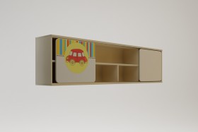 Полка между шкафами 1660 Клаксон (Бежевый/корпус Клен) в Уфе - ufa.katalogmebeli.com | фото