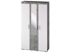 Шкаф 3-х створчатый ШК-30 МС Инстайл (бетон/белый) в Уфе - ufa.katalogmebeli.com | фото