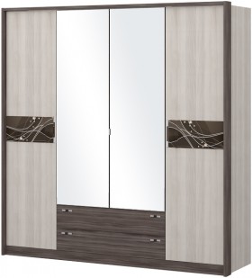 Шкаф четырехстворчатый с зеркалом Шк69.1 Николь в Уфе - ufa.katalogmebeli.com | фото