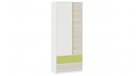 Шкаф для одежды комбинированный «Сканди» Дуб Гарден/Белый/Зеленый в Уфе - ufa.katalogmebeli.com | фото