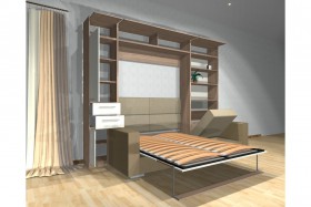 Шкаф-кровать с диваном Каролина в Уфе - ufa.katalogmebeli.com | фото 3