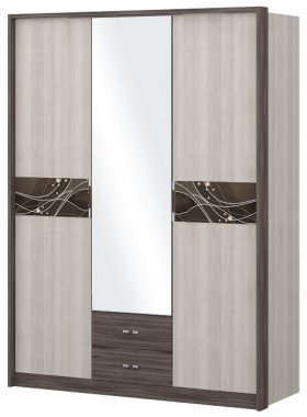 Шкаф трехстворчаты с зеркалом Шк68.1 Николь в Уфе - ufa.katalogmebeli.com | фото