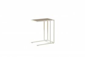 Стол приставной Скандик 42.24 (со стеклом) (металл: белый) в Уфе - ufa.katalogmebeli.com | фото